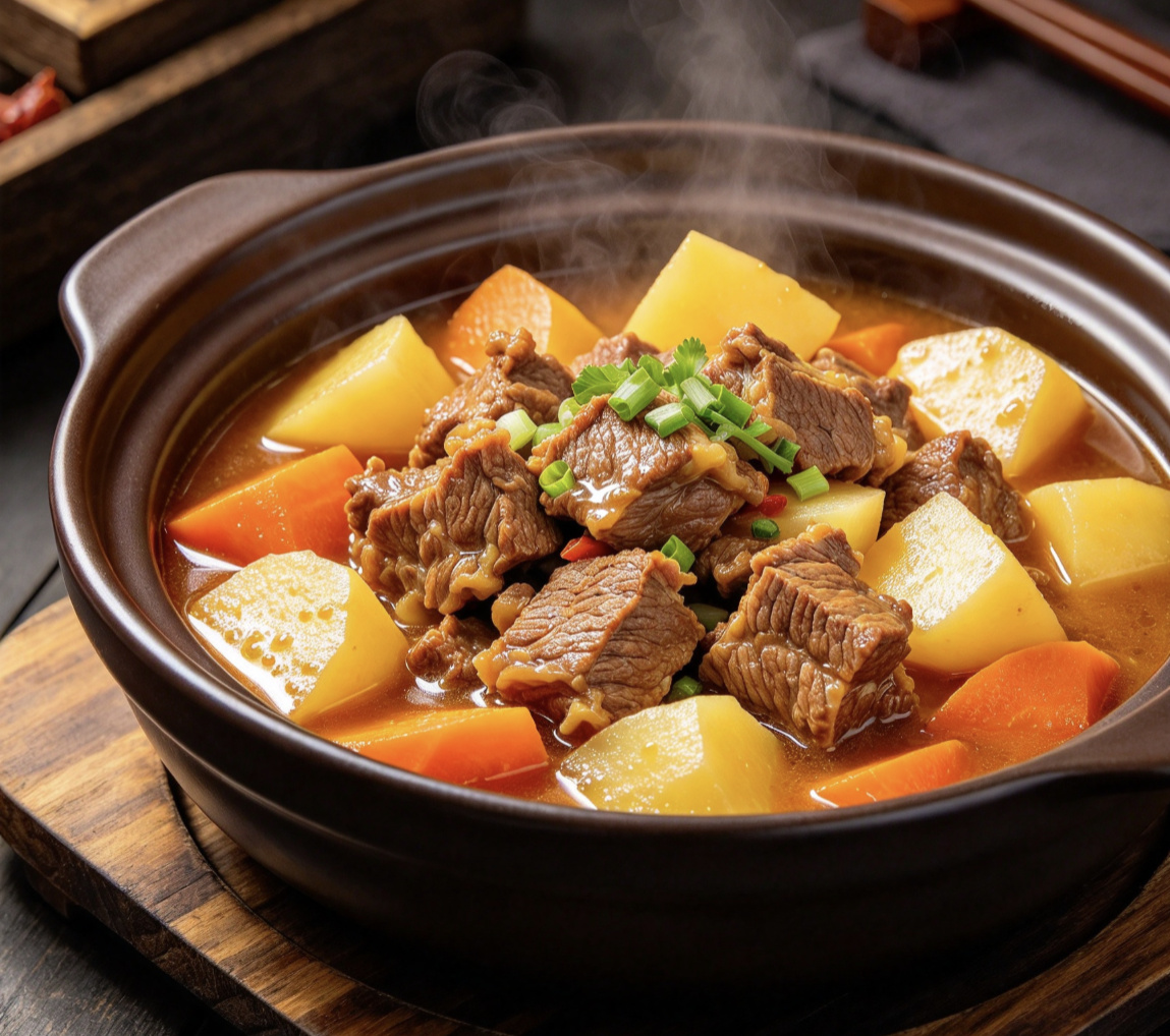 正宗东北牛肉炖土豆成品图