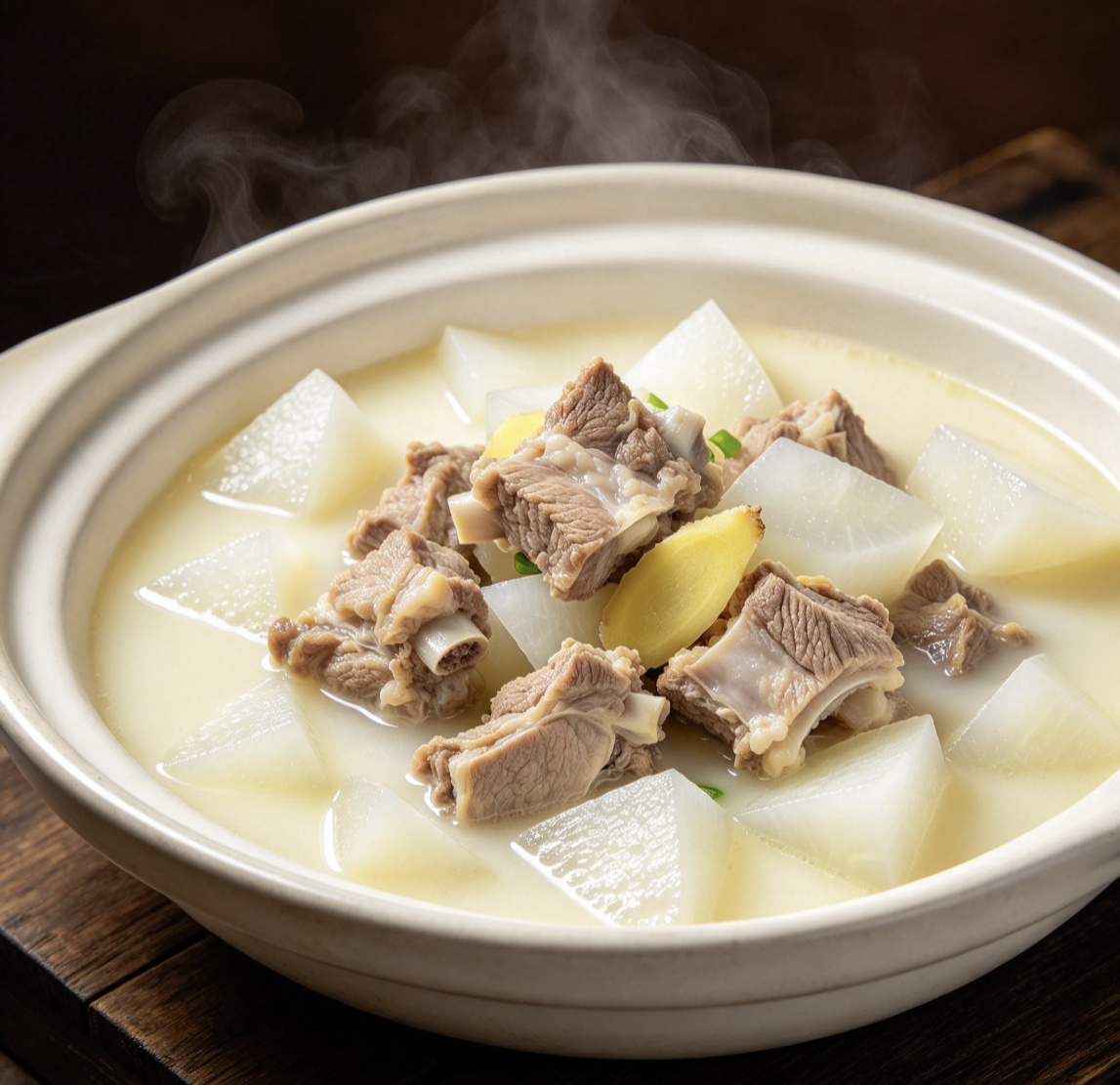 正宗东北清炖羊肉成品图