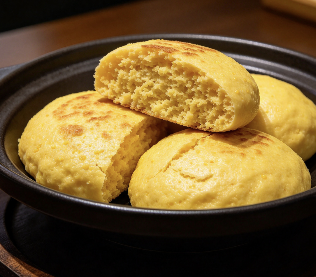 正宗东北苞米面大饼子成品图