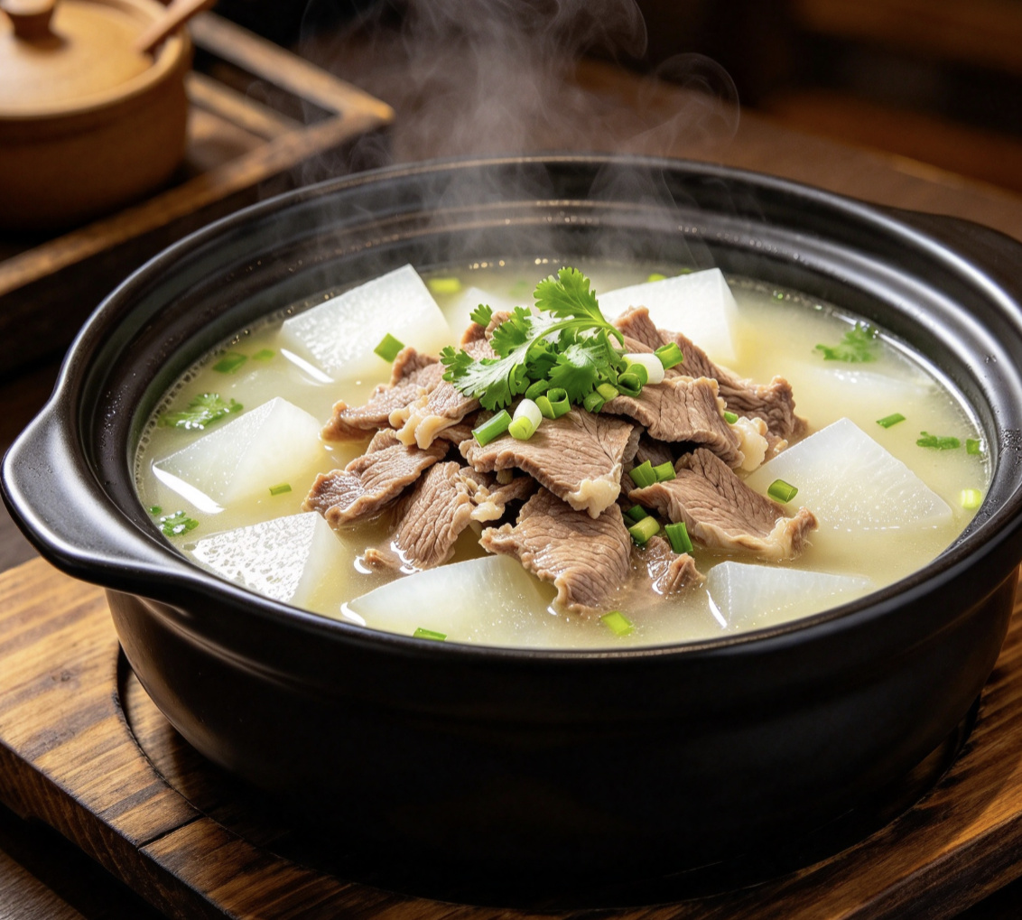 正宗东北牛肉萝卜汤成品图